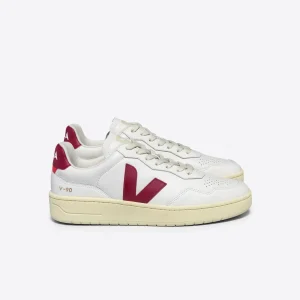 Zapatillas para Mujer VEJA V-90 Blanco Rojo