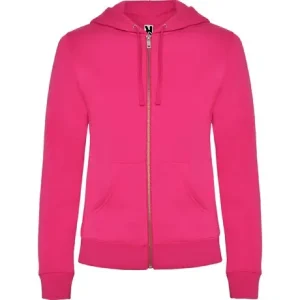 Sudadera de mujer con capucha forrada a tono