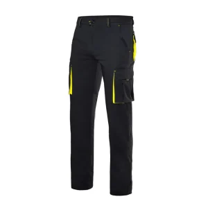 Pantalón de trabajo multibolsillos bicolor tejido Strech