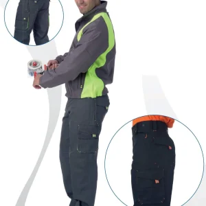 Pantalón de trabajo multibolsillos combinado