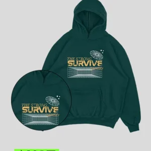 Hoodie verde botella Survive (UNISEX)
