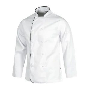 Chaqueta de cocina con vivos a contraste