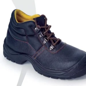 Bota de seguridad de piel con cordones reforzada en puntera y plantilla