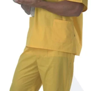 Pantalón sanitario recto con elástico en cintura