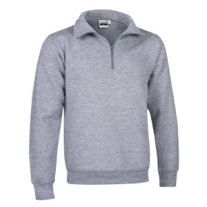 Sudadera con cremallera corta y cuello subido