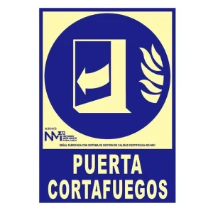 Señal PUERTA CORTAFUEGOS  Fotoluminiscente