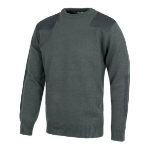 Jersey de cuello redondo con refuerzos