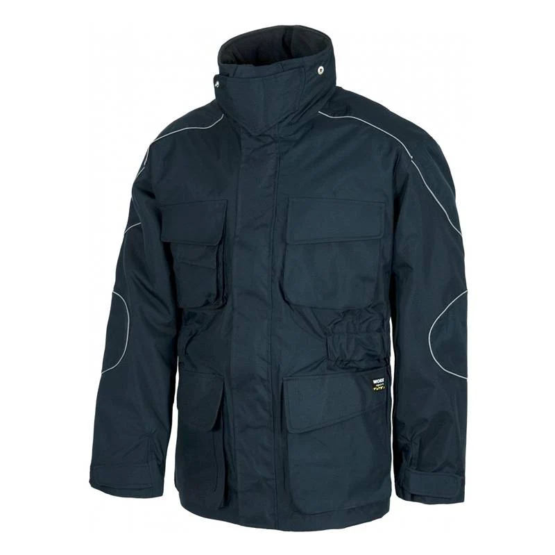 Parka desmontable con forro polar interior y vivos reflectantes. 100% poli茅ster