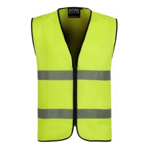 Chaleco con cierre de cremallera alta visibilidad