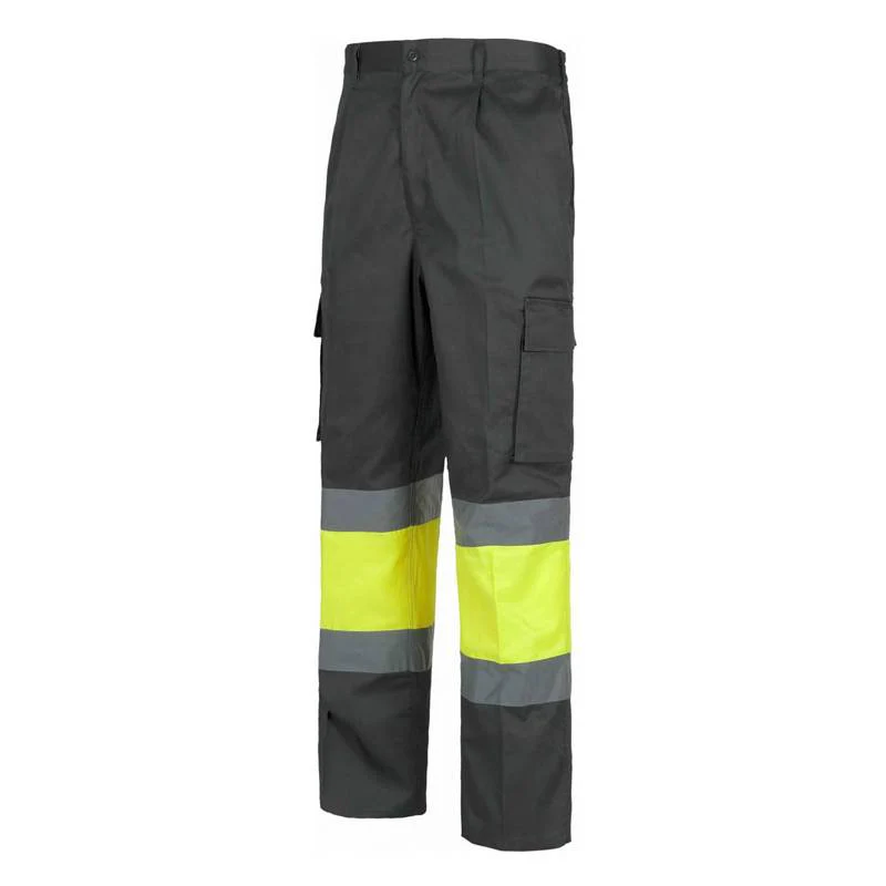 Pantal贸n bicolor alta visibilidad el谩stico en cintura - Imagen 3