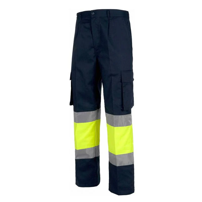 Pantal贸n bicolor alta visibilidad el谩stico en cintura - Imagen 4