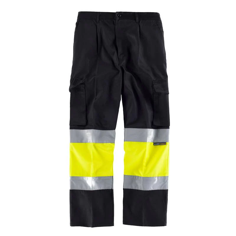 Pantal贸n bicolor alta visibilidad el谩stico en cintura - Imagen 6