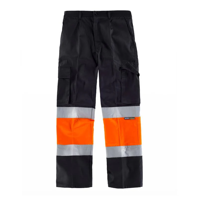 Pantal贸n bicolor alta visibilidad el谩stico en cintura - Imagen 7