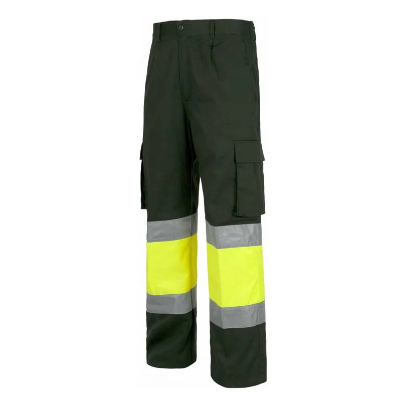 Pantal贸n bicolor alta visibilidad el谩stico en cintura - Imagen 9