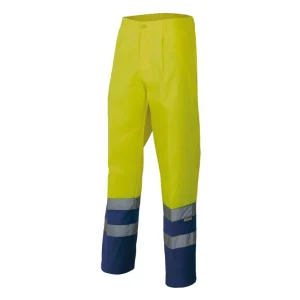 Pantalón de trabajo reforzado de alta visibilidad bicolor