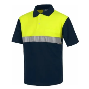 Polo manga corta, alta visibilidad 100% algodon