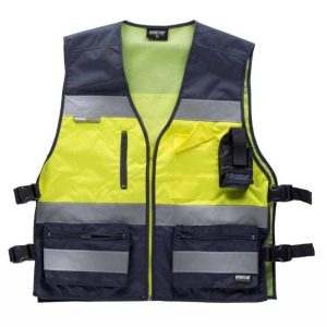 Chaleco de alta visibilidad combinado con ajustes laterales