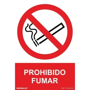 SEÑAL PROHIBIDO FUMAR PVC