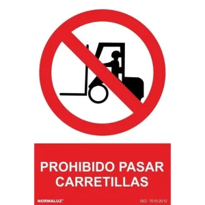 SEÑAL PROHIBIDO PASAR CARRETILLAS PVC