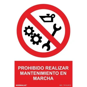 SEÑAL PROHIBIDO REALIZAR MANTENIMIENTO EN MARCHA PVC