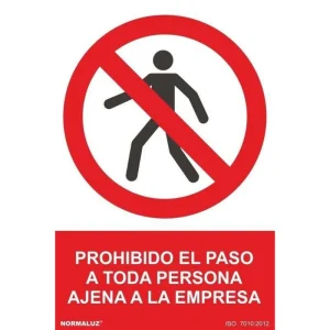 SEÑAL PROHIBIDO PASO PERSONA AJENA PVC