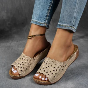 Sandalias ortopédicas transpirables de puntera abierta para mujer