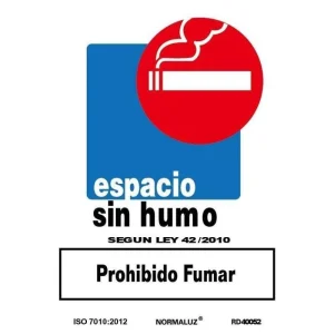 SEÑAL PROHIBIDO FUMAR ESPACIO SIN HUMO PVC