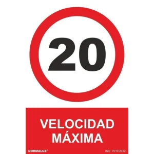 SEÑAL VELOCIDAD MAXIMA 20 PVC