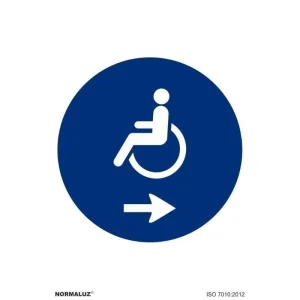 SEÑAL PVC USO MINUSVALIDOS FLECHA DERECHA