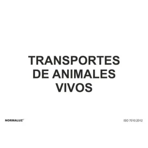 SEÑAL TRANSPORTE ANIMALES VIVOS PVC
