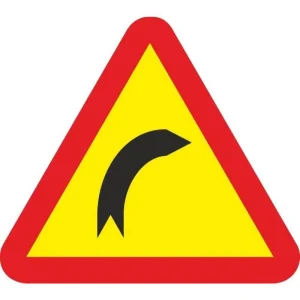 SEÑAL VIAL METALICA CURVA DERECHA ACERO TERMOLACADO