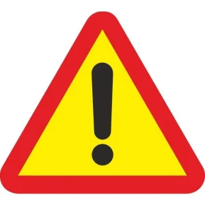 SEÑAL VIAL PELIGRO INDEFINIDO ACERO TERMOLACADO