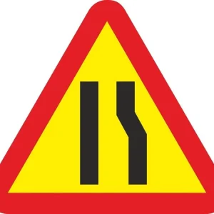 SEÑAL VIAL ESTRECHAMIENTO CALZADA DERECHA ACERO TERMOLACADO