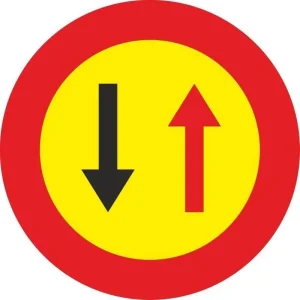 SEÑAL VIAL PRIORIDAD SENTIDO CONTRARIO ACERO TERMOLACADO