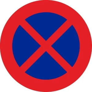 SEÑAL VIAL PROHIBIDO PARAR Y APARCAR ACERO TERMOLACADO