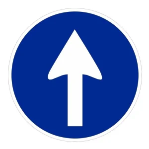 SEÑAL VIAL SENTIDO OBLIGATORIO RECTO ACERO TERMOLACADO