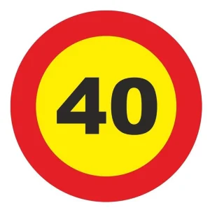 SEÑAL VIAL LIMITE 40KM ACERO TERMOLACADO