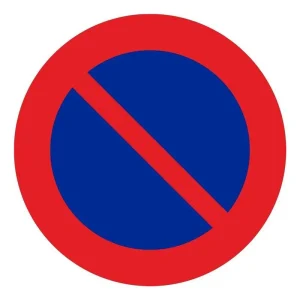 SEÑAL VIAL PROHIBIDO APARCAR ACERO TERMOLACADO