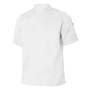 Chaqueta cocina microfibra manga corta tejido Coolmax