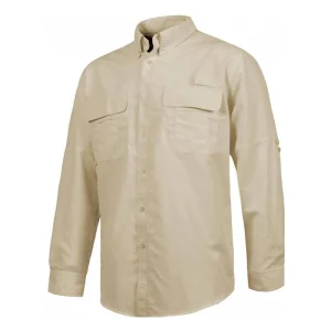 Camisa safari multibolsillos manga larga