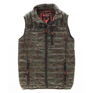 Chaleco camuflaje acolchado y plegable