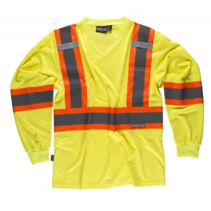 Camiseta manga larga reflectante y fluorescente C3633