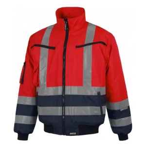 Cazadora piloto mangas desmontables con reflectante