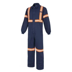 Buzo con cintas reflectantes y fluorescentes