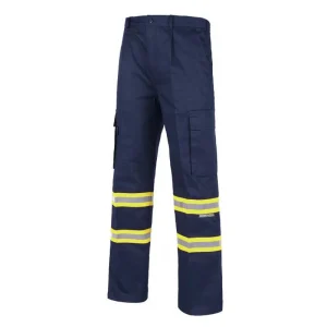 Pantalón multibolsillos con cintas reflectantes y fluorescentes