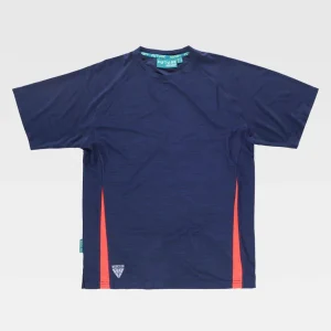 Camiseta combinada manga corta tejido técnico