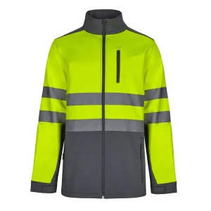 Cazadora soft shell bicolor con cintas reflectantes Velilla 306006