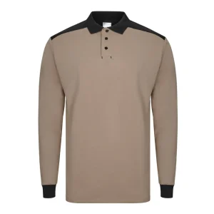 Polo bicolor manga larga Strech 105529S