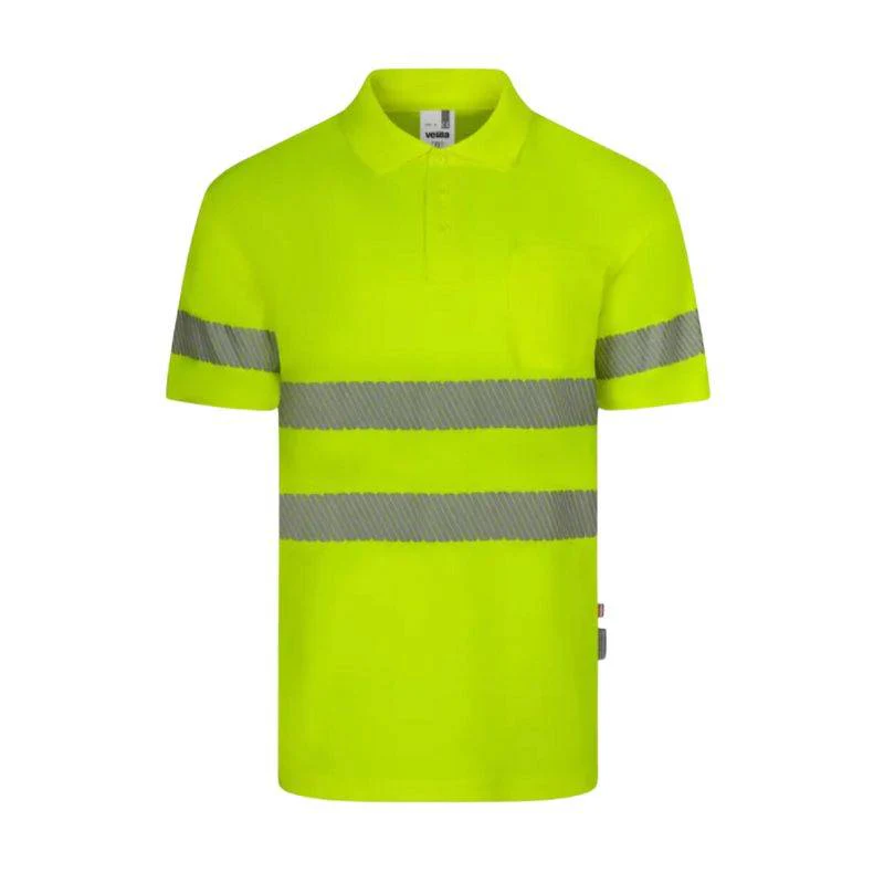 Polo manga corta poli茅ster reciclado cinta segmentada Velilla 305532