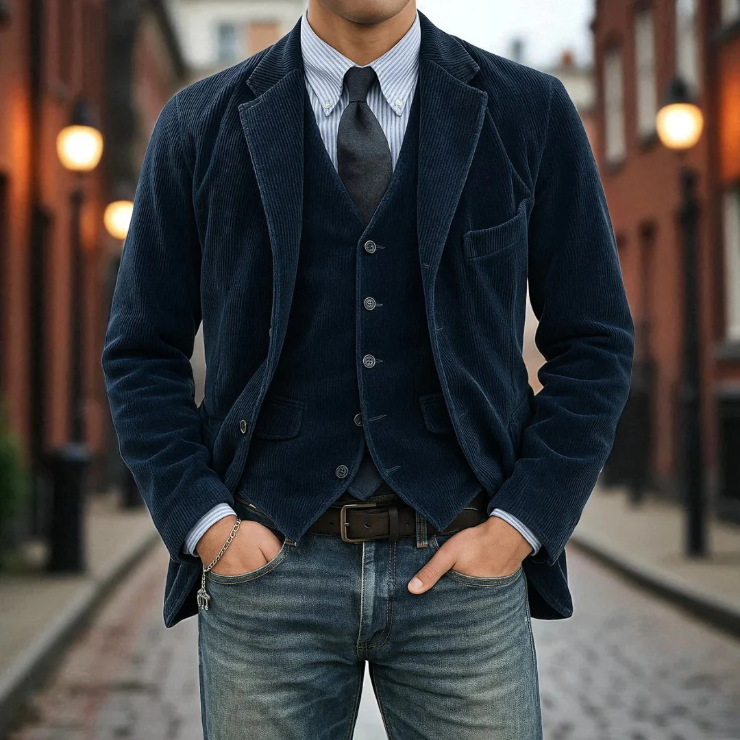 Tommy | Conjunto de 2 piezas: Blazer y Chaleco de Pana - Imagen 9